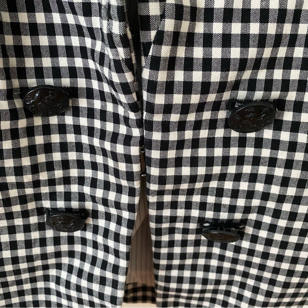 $645 Veronica Beard Cottage Black/White Gingham Plaid Dickey Jacket Blazer Sz 6 - Picture 8 of 14